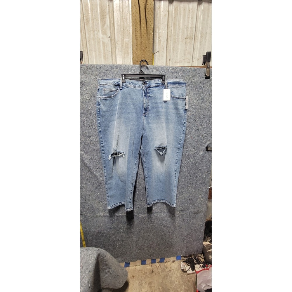 Jessica Simpson Women's Buttercup Wide Leg Boyfriend Medium Wash Jeans 24W NWT
